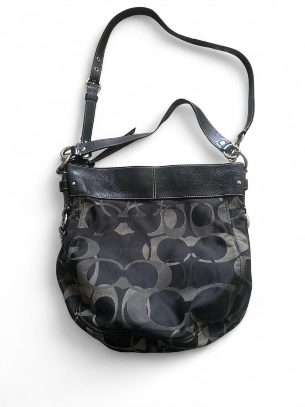 Vintage Coach Signature Zoe Hobo Bag D1082-F14710 - Picture 2 of 5